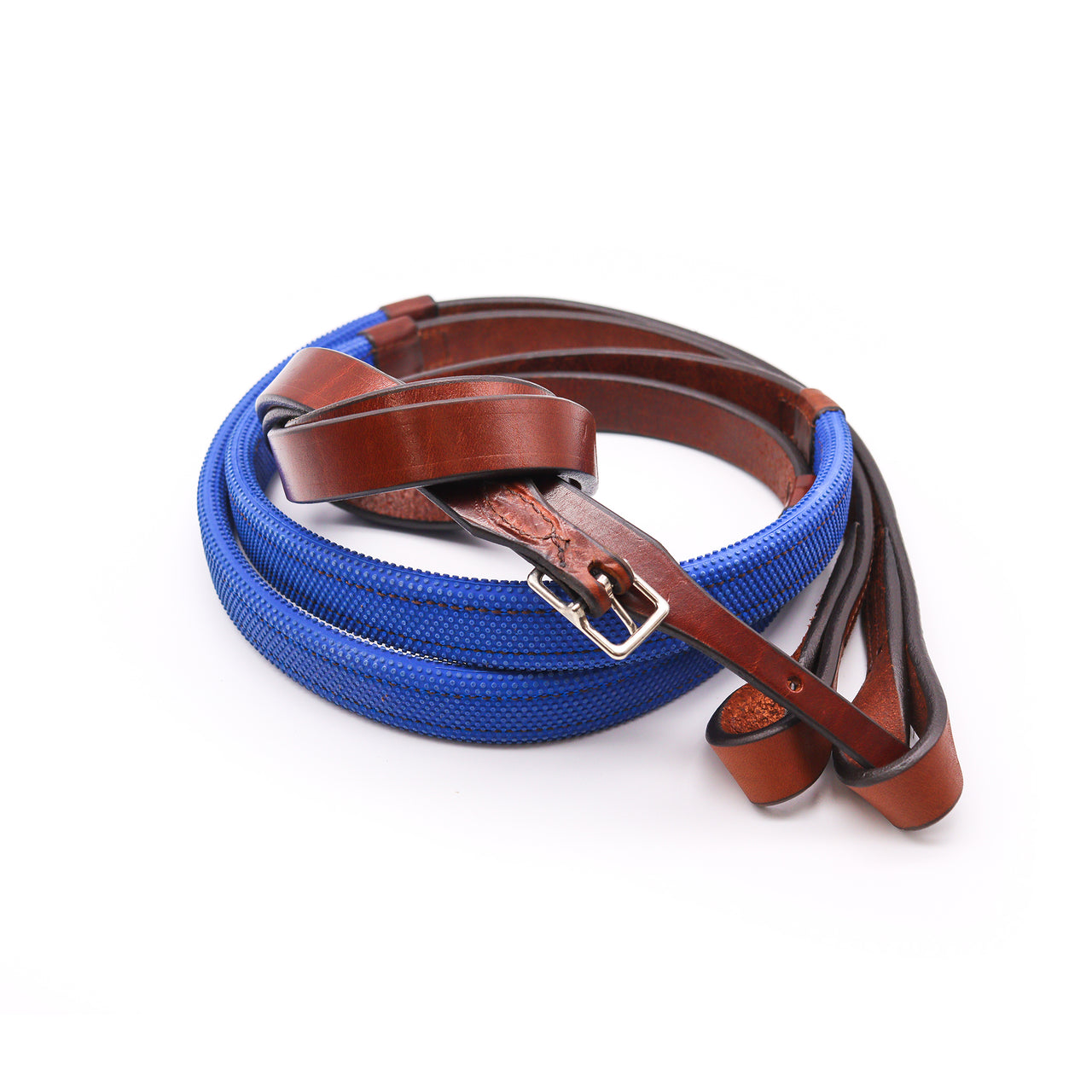 Twist-End Reins with Blue Grips